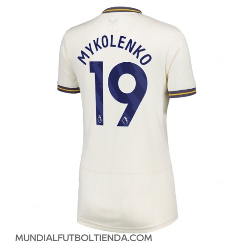 Camiseta Everton Vitaliy Mykolenko #19 Tercera Equipación Replica 2024-25 para mujer mangas cortas